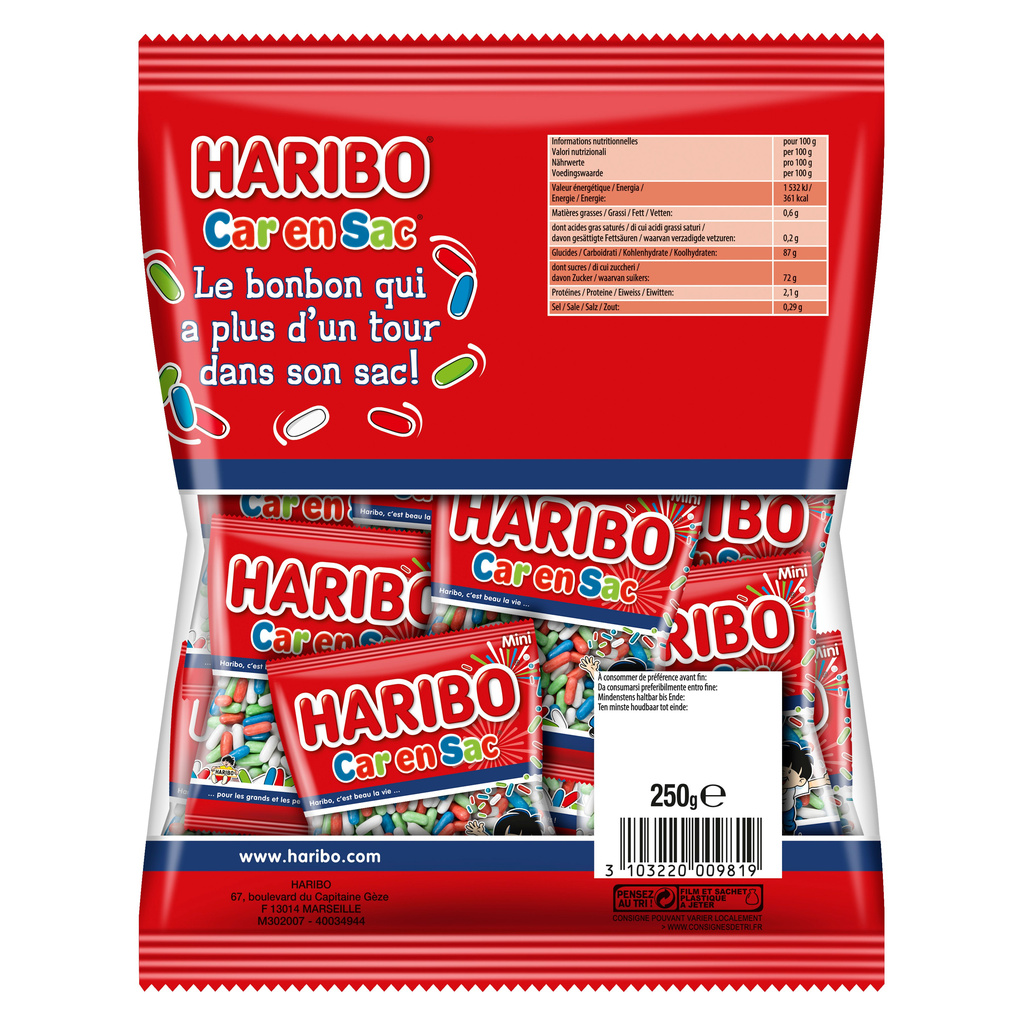 Bonbons réglisse HARIBO Carensac 250g