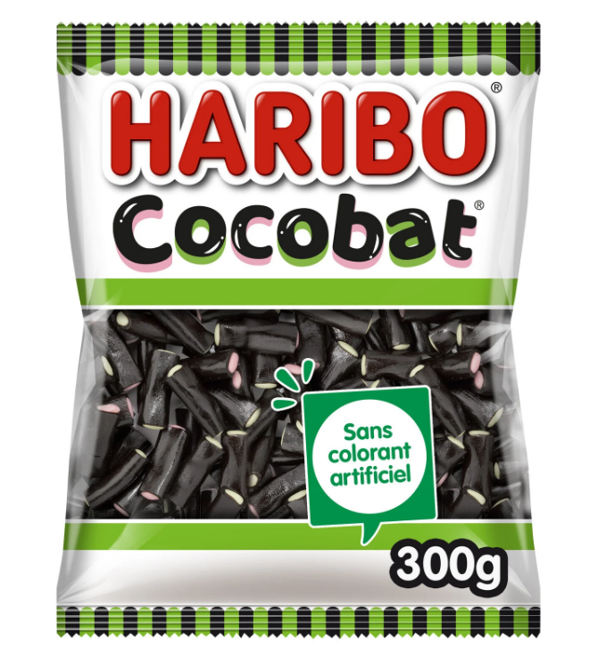 Bonbons réglisse HARIBO Cocobat 300g