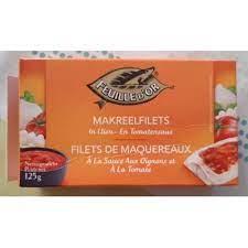 MACKEREL FILLET WITH ONION AND TOMATO SAUCE  1X4