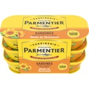 PARMENTIER Sardines in Sunflower Oil 3x55g - Pack of 3 Individual Portions