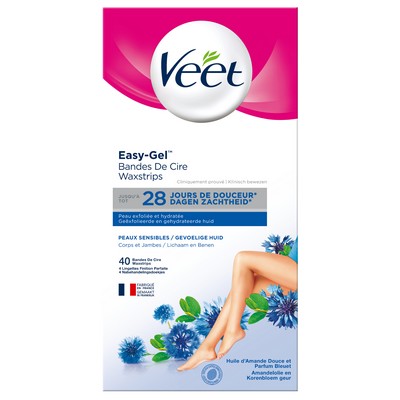 Veet EXPERT - 20 Cold Wax Strips Body & Legs - Sensitive Skin - Perfect Finish - Long-Lasting Hair Removal