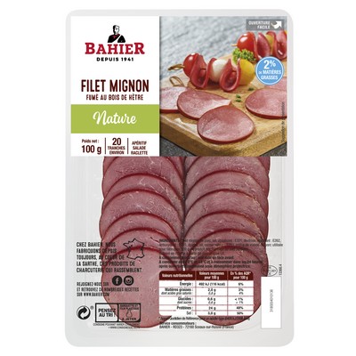FILET MIGNON FUME TRANCHE NATURE 100G