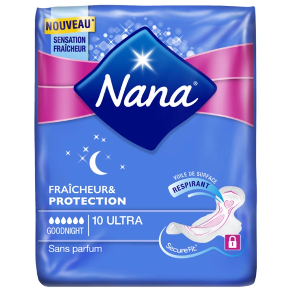 Serviettes Nana Ultra Goodnight x10