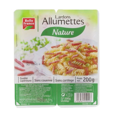 LARDON ALLUMETTE NATURE BF BARQ SECABLE 2 X 100 G