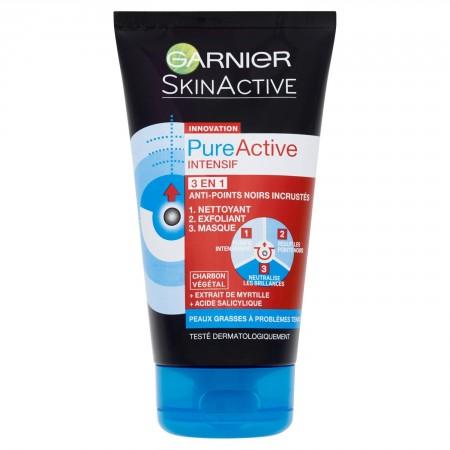 SKINACTIVE PURE ACTIVE 3 IN 1 CHARCOAL TUBE 150ML