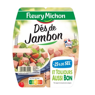 Diced Ham, 25% Less Salt 2 x 75g