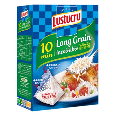 LUSTUCRU Rice 5x90g Steamed 450g