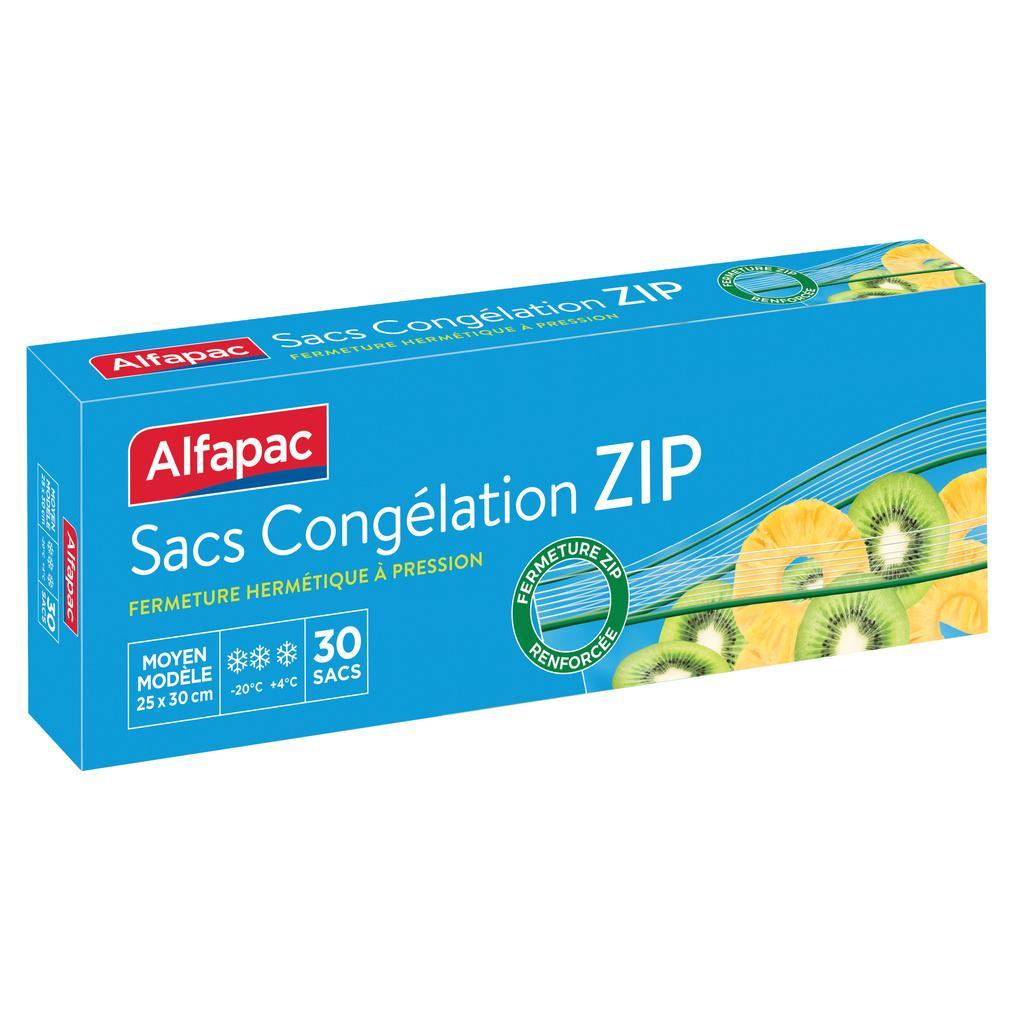 30 Reinforced ZIP Freezer Bags - Medium Size