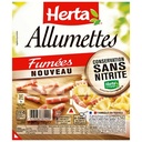 HERTA Allumettes Fumées conservation sans nitrite - 2x75g