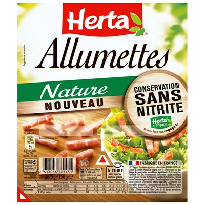 HERTA Natural Matchsticks Preserved Without Nitrite - 2x75g