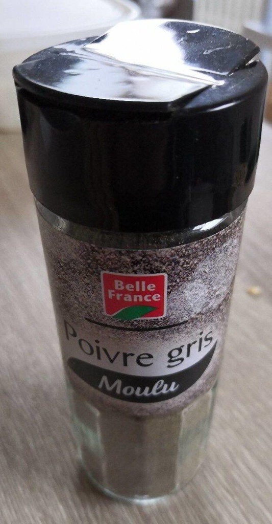 Ground Grey Pepper Belle France 50g Shaker