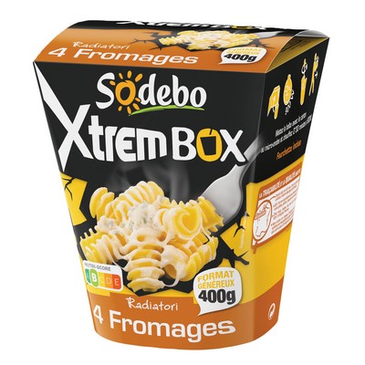 Sodebo Xtrembox Radiatori 4 Cheeses 400g