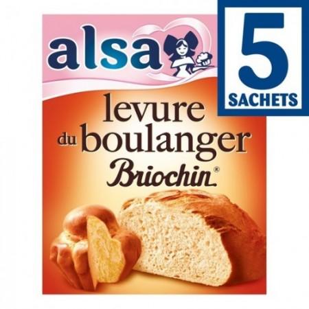Levure Boulangère Briochin Alsa 5 Sachets 27,5g