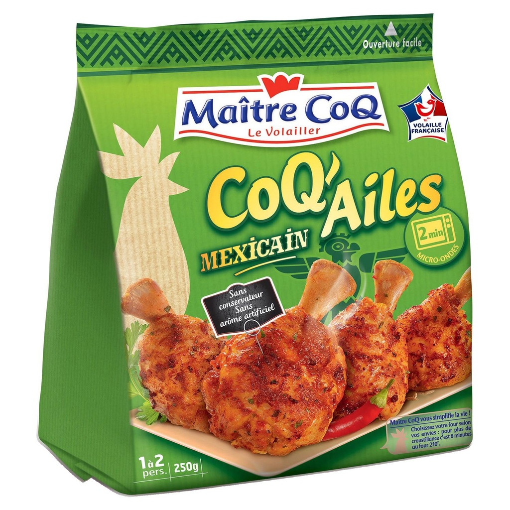 250G COQ AILES MEXICAINS MAITRE COQ