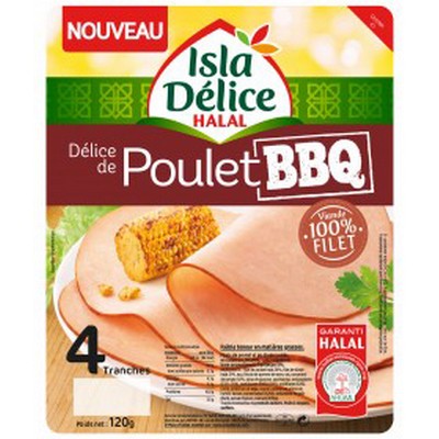 ID BBQ Flavored Chicken Delight Halal 4 Slices 120g