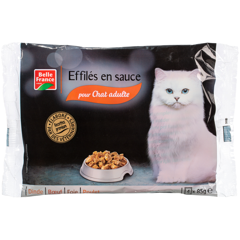MENU CHAT PREMIUM SAUCE VIANDE BF POCHON 4 X 85 G