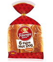6 Brioche Hot Dog Buns 270g La Fournée Dorée