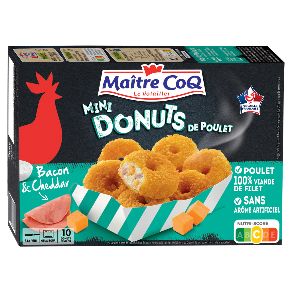 MAITRE COQ MINI DONUTS BACON/CHEDDAR ETUI SURG 380G