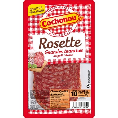 Rosette Cochonou Grandes Tranches Intense - 10 tranches - 93g