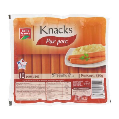 Strasbourg Knack Sausages x10 Belle France 350g
