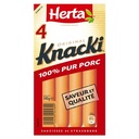 HERTA KNACKI ORIGINAL Saucisses 100% Porc x4 - 140g