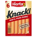 HERTA KNACKI ORIGINAL Saucisses 100% Porc x6 - 210g