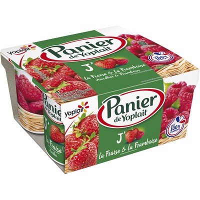 Standard Strawberry Raspberry Yogurt 4x125g
