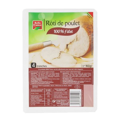 Roast Chicken x4 Slices BF Tray 160g