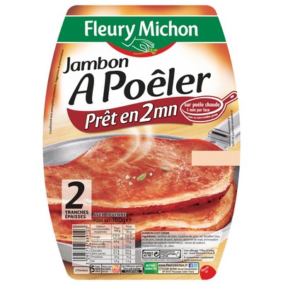 2 tr. Le JAMBON Cuit à POELER 2 x 80 g