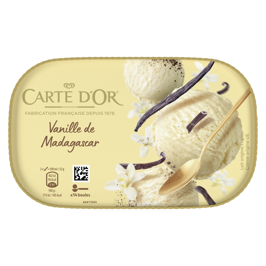Carte D'Or Les Essentiels Glace Crème Glacée Vanille 700ml