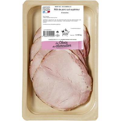 Rôti de Porc cuit Supérieur 4 tranches
