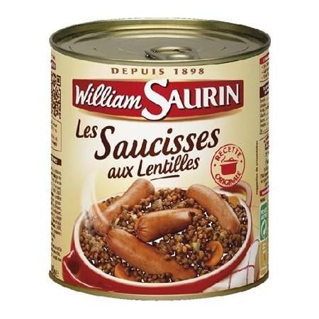 WILLIAM-SAURIN- SAUCISSES LENTILLES 840g