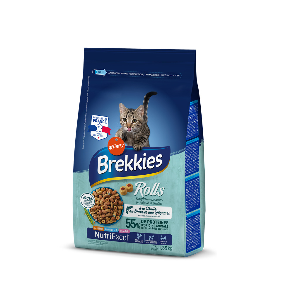 BREKKIES croquettes Chat Délice Poissons 1,35kg