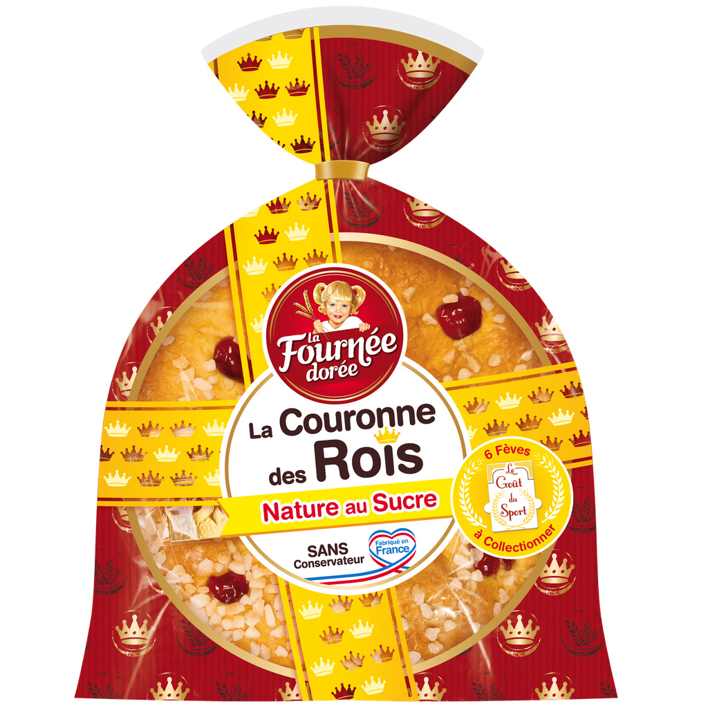 Couronne Rois briochée au sucre 350g La Fournée Dorée
