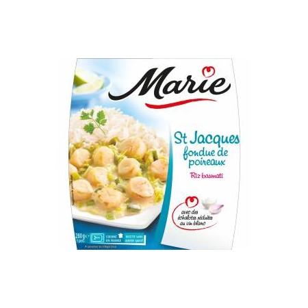 St-Jacques fondue de poireaux, Riz Basmati, échalotes réduites au vin blanc 280g MARIE