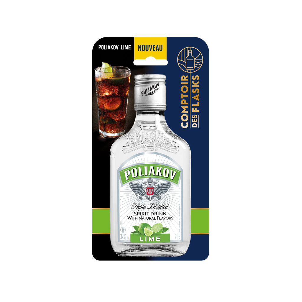 POLIAKOV Lime Vodka Blister 20cl 32°