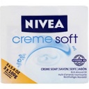 Savon soin Visage Corps Mains Creme Soft NIVEA le pack de 3x100g