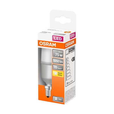 Warm White LED Bulb 9W E14 Stick