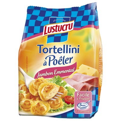 LUSTUCRU TORTELLINI A POELER JAMBON EMMENTAL 300G