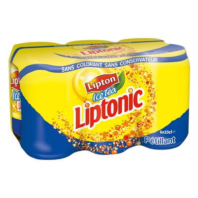 Liptonic Original Sparkling Tea Drink 6x330ml