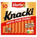 HERTA KNACKI ORIGINAL 100% Pork Sausages x10 - 350g