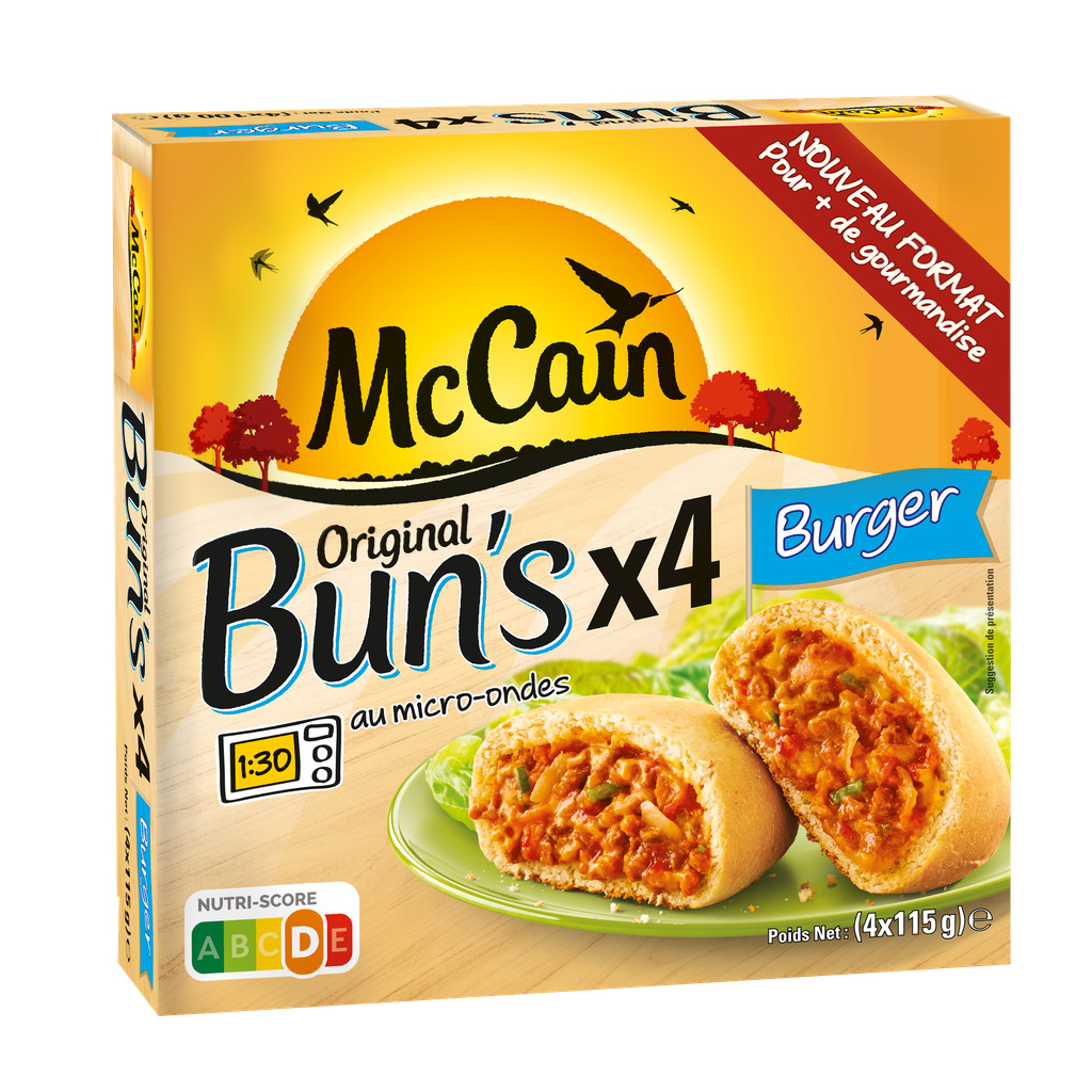 ORIGINAL BUN'S BURGER BOEUF HACHE 460 G McCAIN