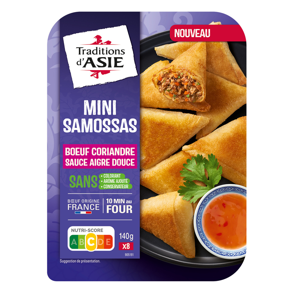 MINI SAMOSSAS BOEUF A LA CORIANDRE TDA 140G
