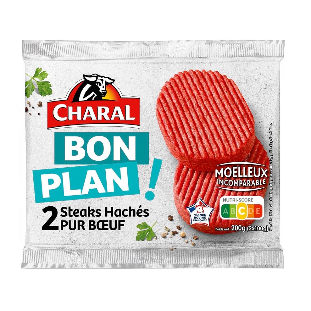 2X100G STEACK HACHE BON PLAN CHARAL