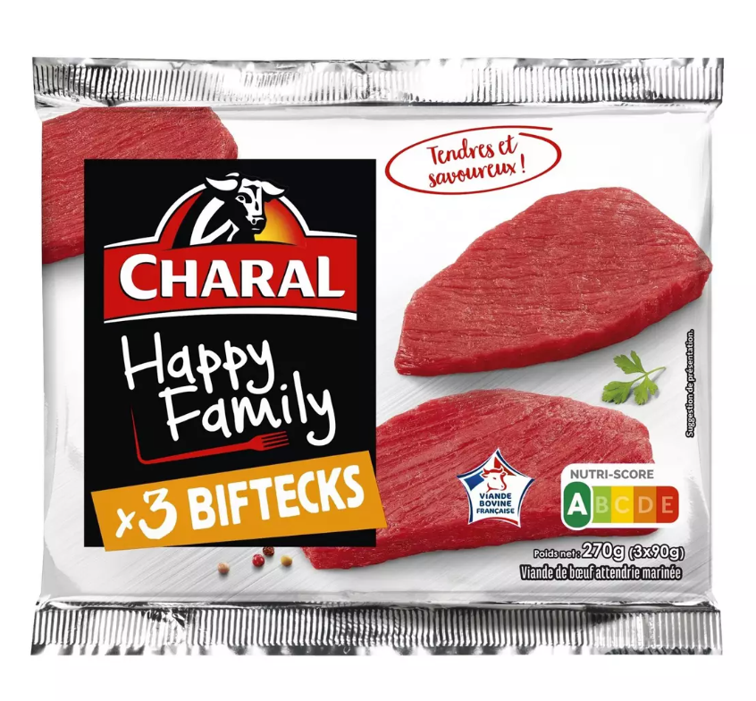 90GX3 BIFTECK HAPPY FAMILY CHARAL