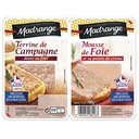 Oven-Baked Country Terrine and Liver Mousse with a Touch of Cream VPF 2x50g Madrange
