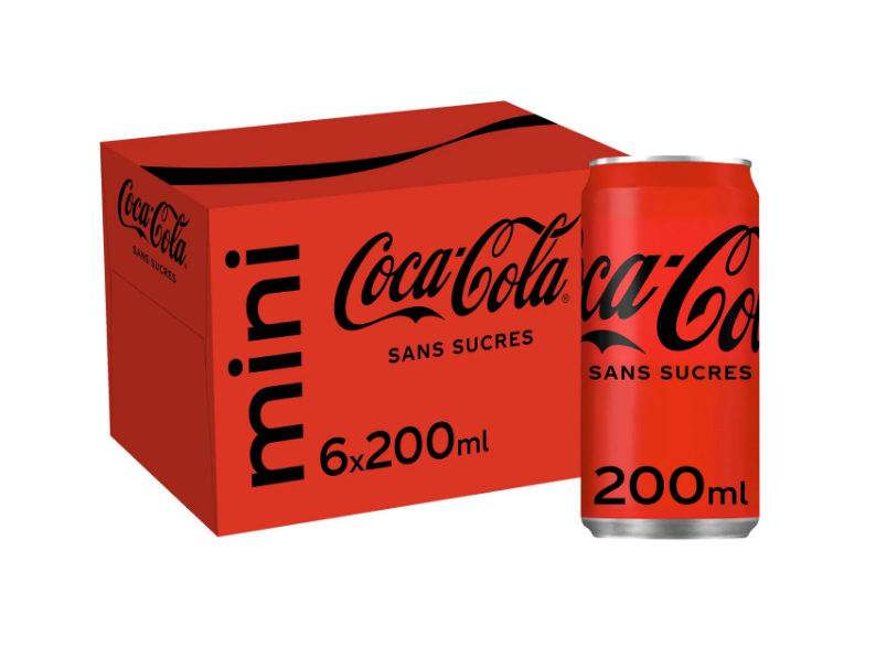 COCA-COLA SANS SUCRES BOITE 20CLX6 SLIM MINI FRIGO PACK