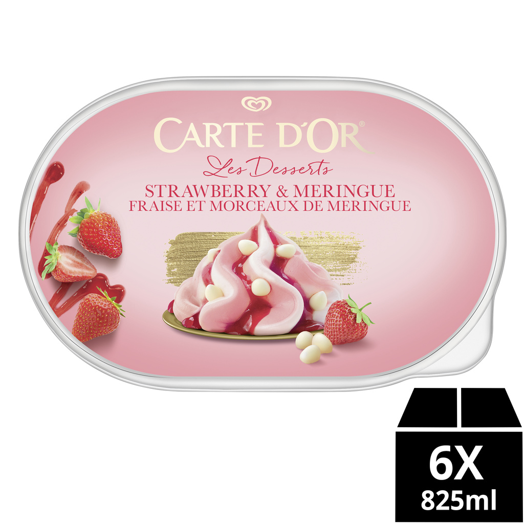 Carte D'Or Strawberry & Meringue Ice Cream 825ml