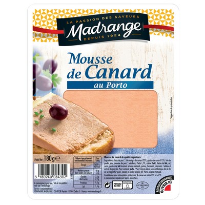 Mousse de canard Porto 180g MADRANGE