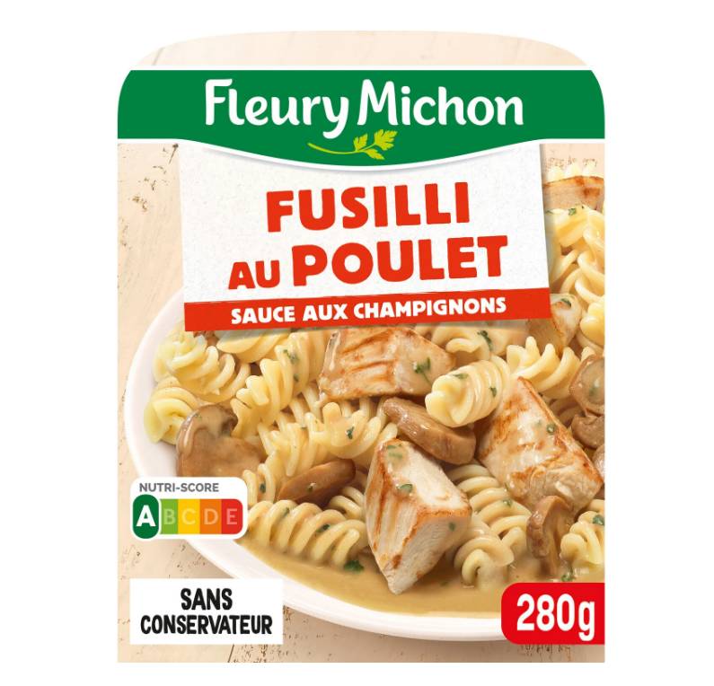 Fusilli with Chicken, Mushroom Sauce